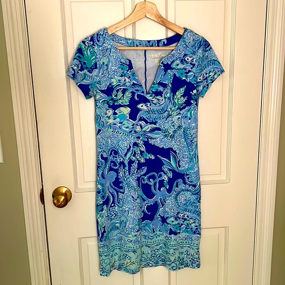 Lilly Pulitzer short sleeve blue mini dress - Picture 1 of 2